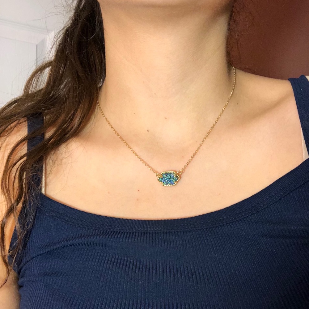 Blue aqua pendant necklace